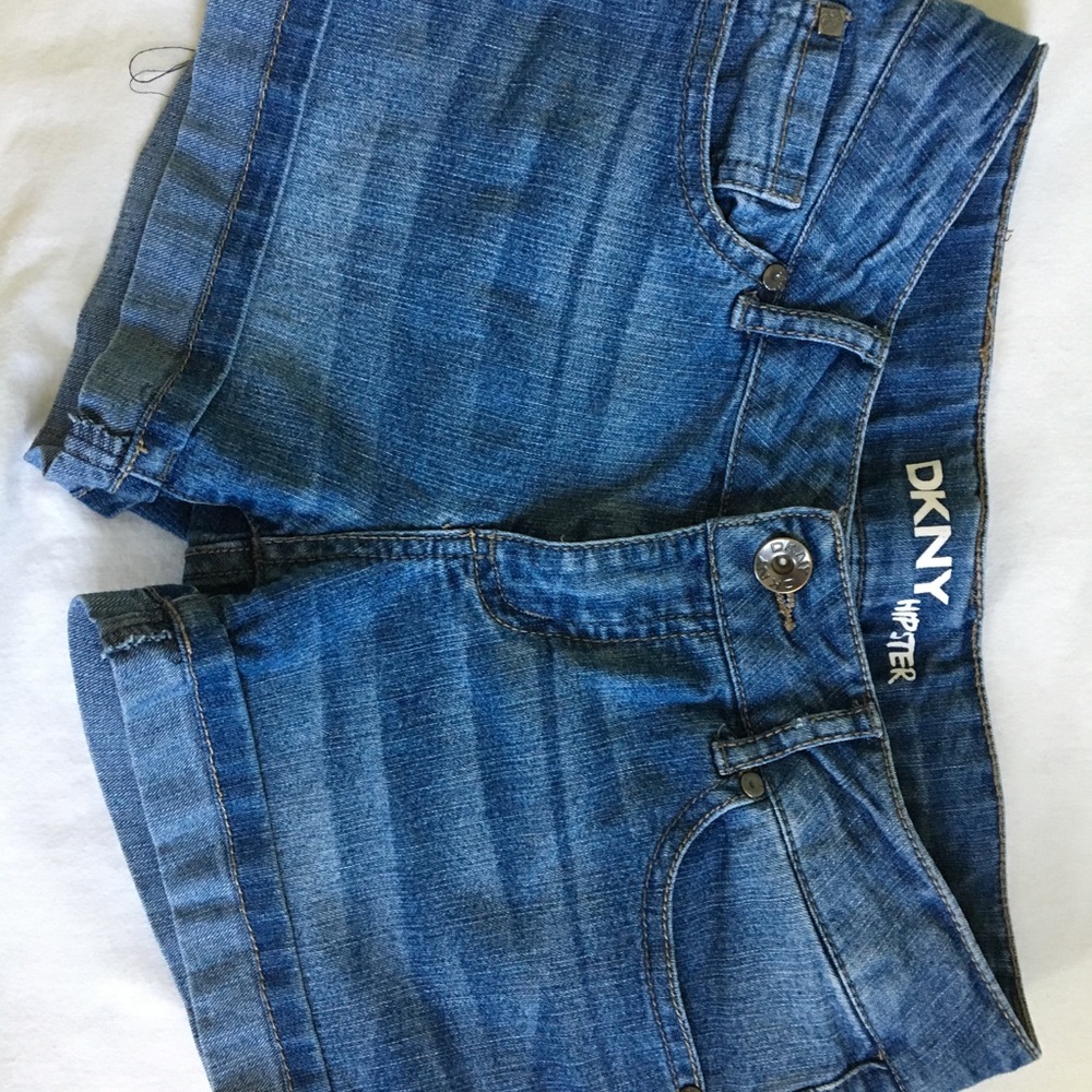 Blue denim shorts